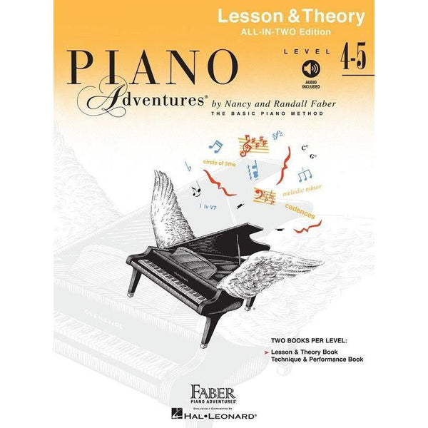 Piano Adventures 4-5 - Lesson & Theory-Sheet Music-Faber Piano Adventures-Book & Audio-Logans Pianos