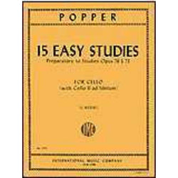 Popper 15 Easy Studies Preparatory To Studies Op. 76 & 73-Sheet Music-International Music Company-Logans Pianos