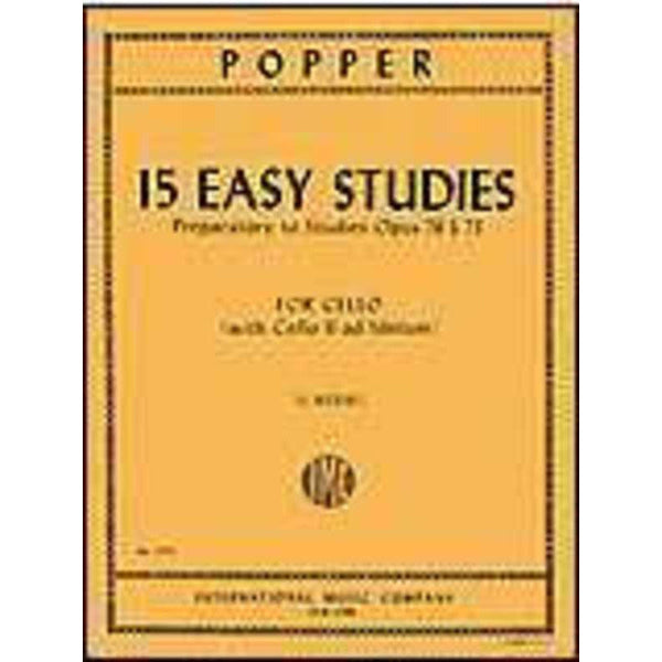 Popper 15 Easy Studies Preparatory To Studies Op. 76 & 73-Sheet Music-International Music Company-Logans Pianos