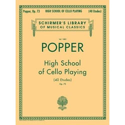 Popper - High School of Cello Playing, Op. 73 - Schirmer-Sheet Music-AMEB-Logans Pianos