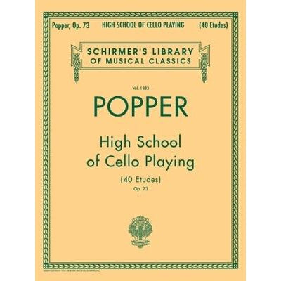 Popper - High School of Cello Playing, Op. 73 - Schirmer-Sheet Music-AMEB-Logans Pianos