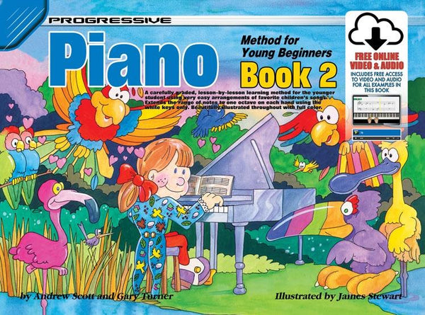 Progressive Piano Method For Young Beginners Book 2 Book/OA-Sheet Music-Devirra-Logans Pianos