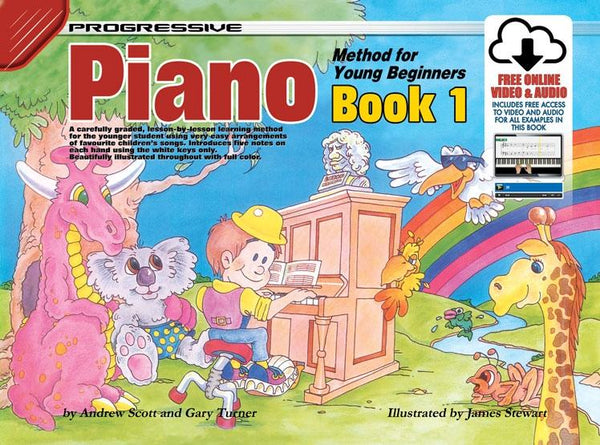 Progressive Piano Method for Young Beginners Book 1 Book/OA-Sheet Music-Devirra-Logans Pianos