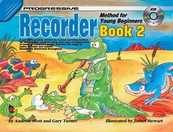 Progressive Recorder Method For Young Beginners Book 2 Bk/CD-Sheet Music-Devirra-Logans Pianos