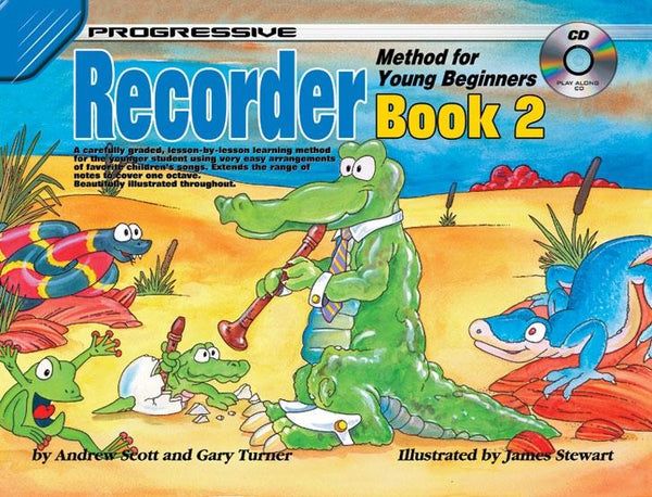 Progressive Recorder Method For Young Beginners Book 2 Bk/CD-Sheet Music-Devirra-Logans Pianos