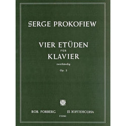 Prokofieff Four Etudes OP 2-Sheet Music-Edition Peters-Logans Pianos