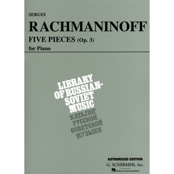 Rachmaninoff 5 Pieces OP 3 for Piano-Sheet Music-G. Schirmer Inc.-Logans Pianos