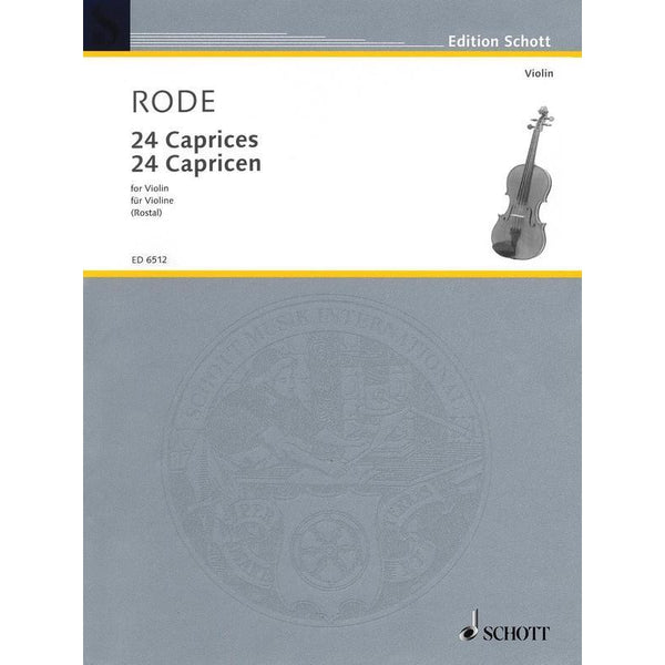 Rode 24 Caprices For Violin-Sheet Music-Schott Music-Logans Pianos