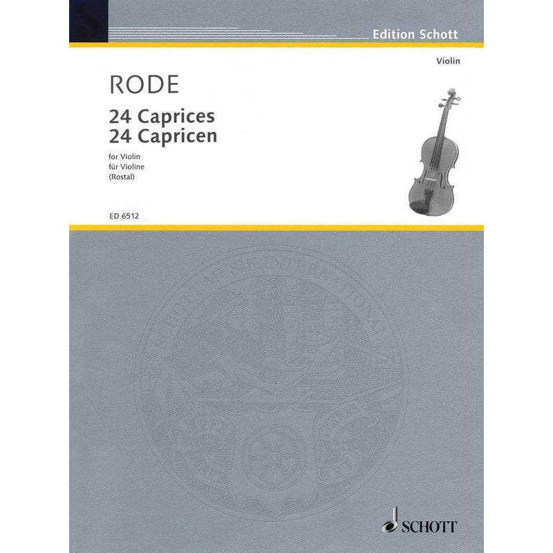 Rode 24 Caprices For Violin-Sheet Music-Schott Music-Logans Pianos