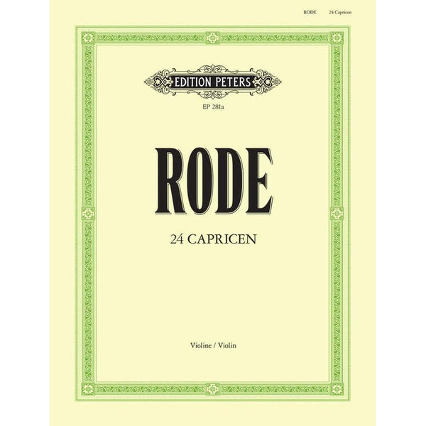Rode 24 Caprices for Violin-Sheet Music-Edition Peters-Logans Pianos