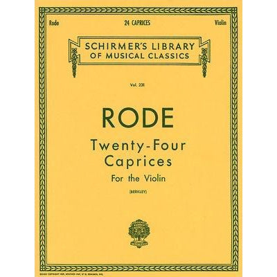 Rode - 24 Caprices for Violin-Sheet Music-Edition Peters-Logans Pianos