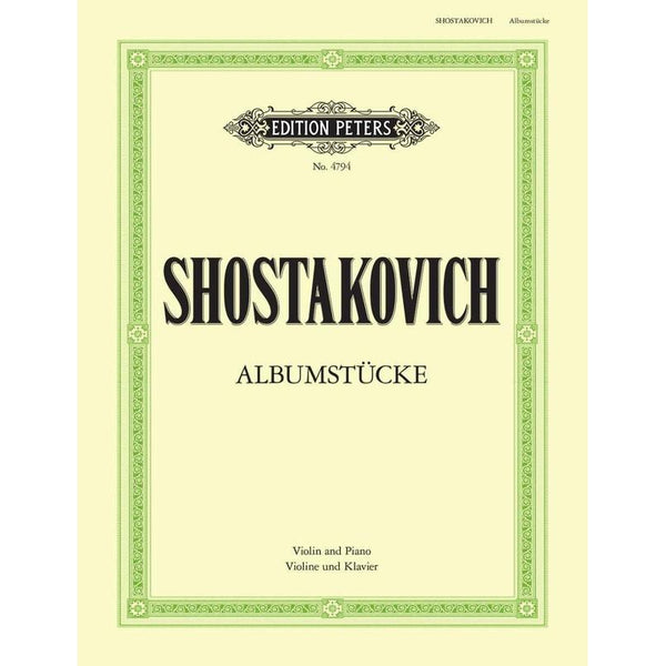 Shostakovich - Album Pieces (Albumstucke)-Sheet Music-Edition Peters-Logans Pianos
