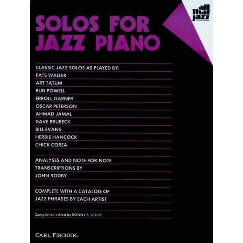 Solos for Jazz Piano-Sheet Music-Carl Fischer-Logans Pianos
