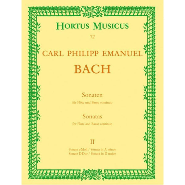 Sonatas Vol 2 For Flute and Basso Continuo-Sheet Music-Hortus Musicus-Logans Pianos