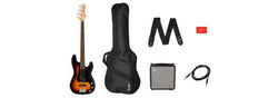 Squier Affinity PJ Bass Beginner Pack-Guitar & Bass-Squier-3-Color Sunburst-Logans Pianos