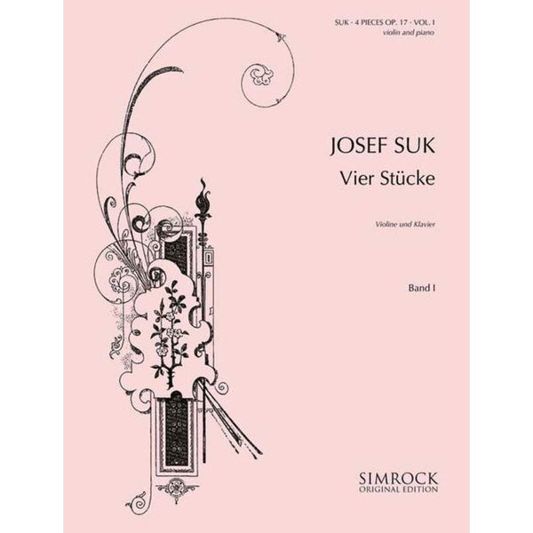 Suk 4 Pieces Op. 17 Book 1-Sheet Music-Simrock-Logans Pianos