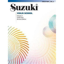 Suzuki Violin School - Volume 5-Sheet Music-Suzuki-Violin Part Book Only-Logans Pianos