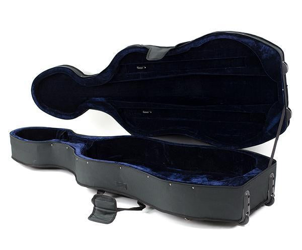 TG Lightweight Cello Case With Wheels-Orchestral Strings-TG-Black/Blue-4/4-Logans Pianos