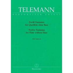 Telemann - 12 Fantasies for Flute without Bass-Sheet Music-Barenreiter-Logans Pianos