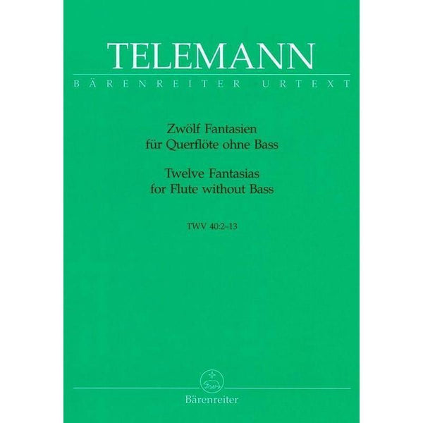 Telemann - 12 Fantasies for Flute without Bass-Sheet Music-Barenreiter-Logans Pianos