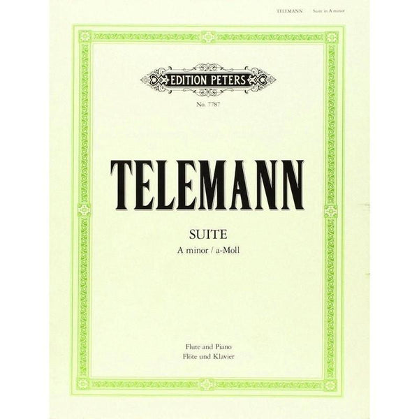 Telemann - Solo Flute Suite in A Minor-Sheet Music-Edition Peters-Logans Pianos