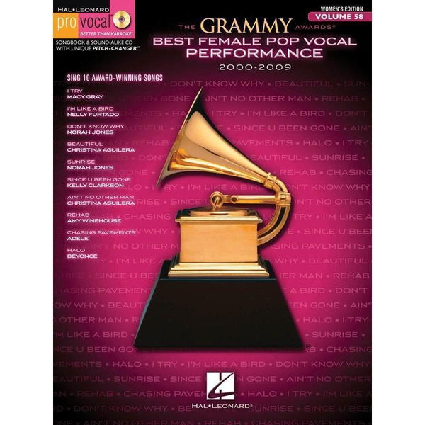 The Grammy Awards Best Female Pop Vocal Performance-Sheet Music-Hal Leonard-Logans Pianos