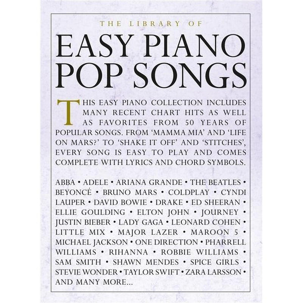 The Library of Easy Piano Pop Songs-Sheet Music-Music Sales America-Logans Pianos