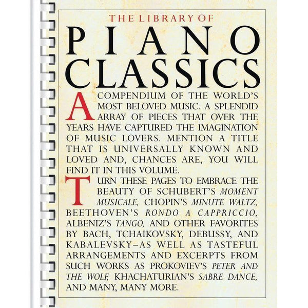 The Library of Piano Classics-Sheet Music-Amsco Publications-Logans Pianos
