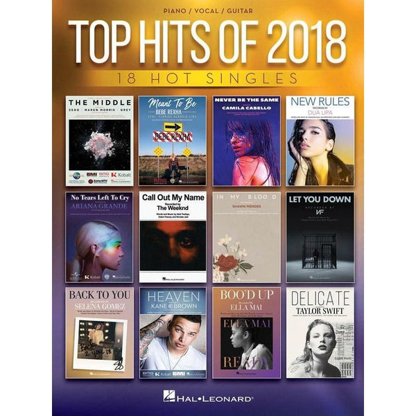 Top Hits of 2018-Sheet Music-Hal Leonard-Logans Pianos