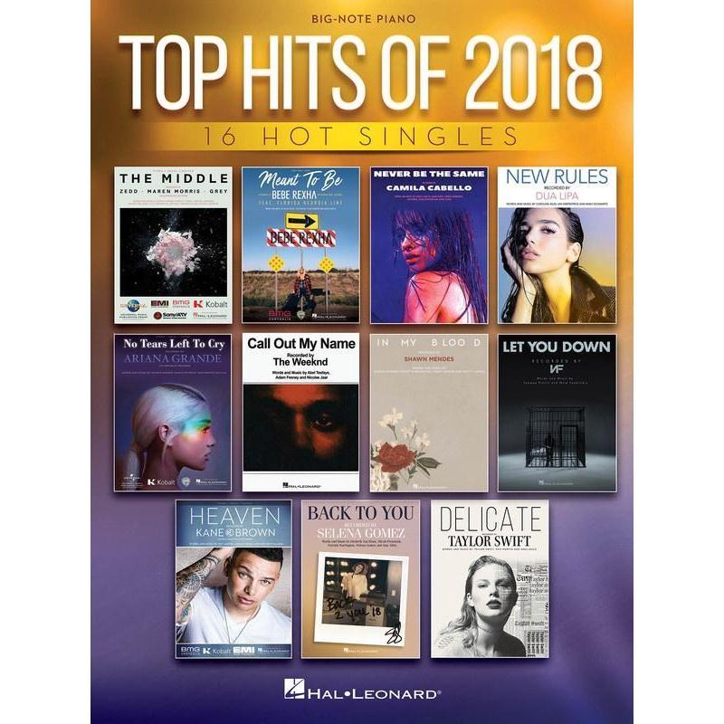 Top Hits of 2018 for Big-Note Piano-Sheet Music-Hal Leonard-Logans Pianos