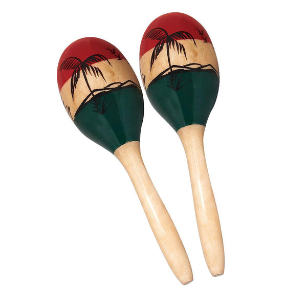 Tropical Design Wood Maracas Pair-Drums & Percussion-CPK-Logans Pianos