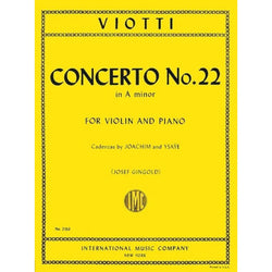 Viotti Concerto No. 22 In A Minor-Sheet Music-International Music Company-Logans Pianos