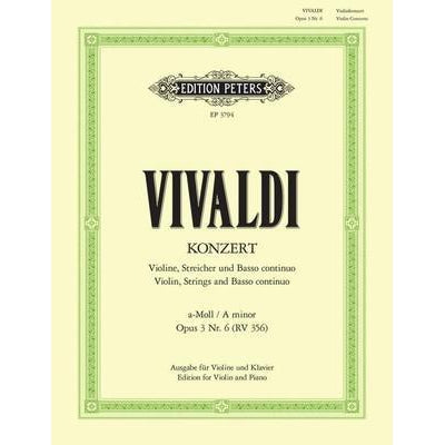 Vivaldi - Concerto in Am Op. 3 No. 6 RV 356 Vln/Pno-Sheet Music-International Music Company-Logans Pianos