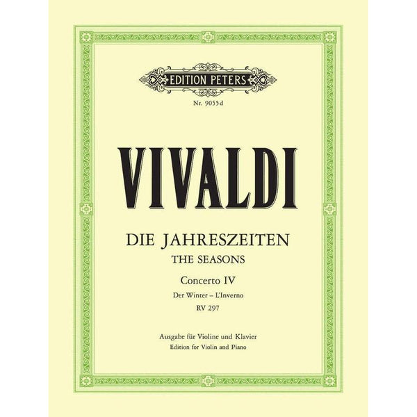 Vivaldi - "Winter" from The Four Season Op. 8 No. 4-Sheet Music-Edition Peters-Logans Pianos