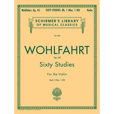 Wohlfahrt - 60 Studies Op. 45 - Bk 1-Sheet Music-G. Schirmer Inc.-Logans Pianos