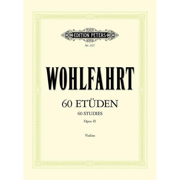 Wohlfahrt - 60 Studies Op. 45-Sheet Music-Edition Peters-Logans Pianos