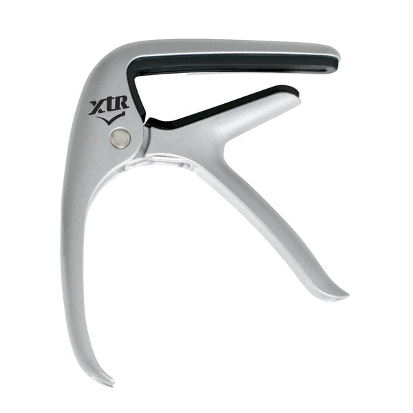 XTR Trigger Style Capo Curved With Bridge Pin Puller-Guitar & Bass-XTR-Silver-Logans Pianos
