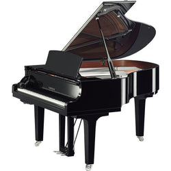 Yamaha C2XPEC SH2 Chrome Silent Piano-Piano & Keyboard-Yamaha-Polished Ebony/Chrome-Logans Pianos