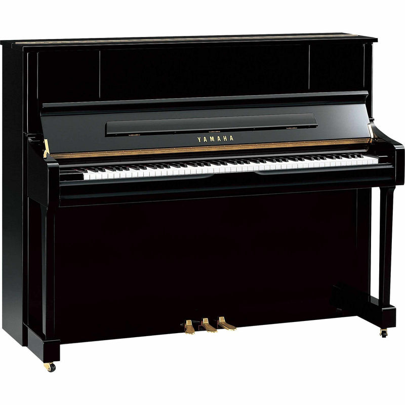 Yamaha U1J Upright Piano -Second Hand-Piano & Keyboard-CGL-Polished Ebony-Logans Pianos